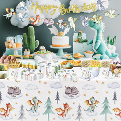 Dragon Birthday Party Supplies Tableware Decorations Set Serves 24 Kids Party