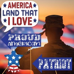 4th of July Photo Booth Props – 41-pc Photobooth Kit with 8 x 10-Inch Sign, 6…