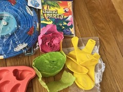 Misc. Items For Hawaiian/Luau Party/Pool, 16 Pcs, Straw Hat, Cups, Lei, Lanterns
