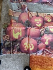 2 Amscan Halloween Fall Autumn Scene Setters Pumpkin Patch Backdrop Decoration