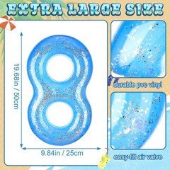 Inflatable Pool Floats Number, 20 Inch Blue Number 0-9 Giant Pool Party Decor…