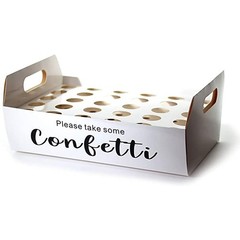 1 PCS White Party Confetti Cone Holder Box Wedding Stand Tray 30 Holes New