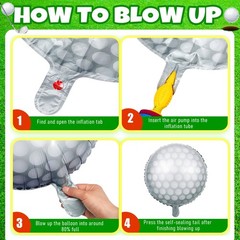s 8 Pcs Golf Balloons Set 18» Ball and 30» Inflatable Club for