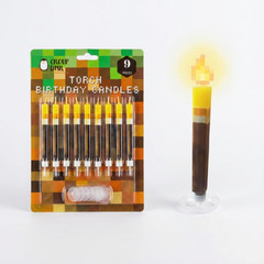 Gamer Birthday Cake Torch Candles | Video Game Happy Birthday Party Decorations