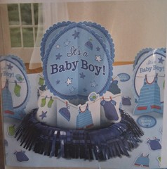 Baby Boy Table Decorating Kit 3 Pc Set Tabletop Party Supplies Blue