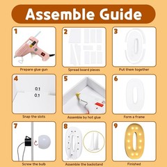 4FT Marquee Number 0 Light-Up Foam Board Kit – DIY Party Decor
