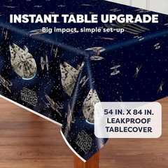 Star Wars Table Cloth and Birthday Banner | Star Wars Birthday Decorations and P