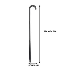 2Pcs Reusable Plastic Xmas Magician Crutch Wand Costume Accessory Black
