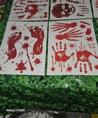 Over 125 Pcs👻 Bloody #Halloween Decal Sticker Clings 🎃 Window/Floor/Wall/Door