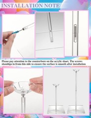 5 Pack Clear Acrylic Balloon Stand Kit for Table and Floor, 15.75 Inch Reusab…