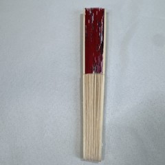 Chinese-style folding hand fan red floral pattern. Decoration/Party 14 Qty