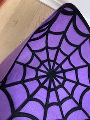 2 Piece Set of Halloween Cutout Felt Decoration Party Spider Web And Banner