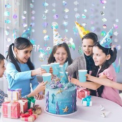 Iridescent Under The Sea Party Decorations Holographic Bubble Garland Decoration
