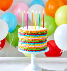 Birthday Candles, Long Thin Multicolored (24-Count)