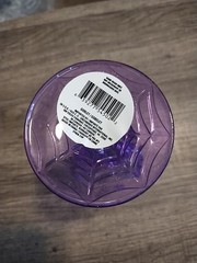 Purple Skeleton Hand Plastic Wine Glass Goblet Bar Prop Party 7″h