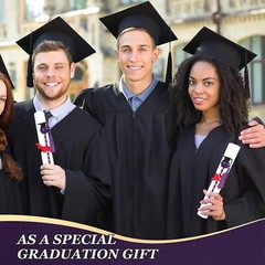 40 Pcs Graduation Cap Ballpoint Pen, Congrats Grad Rollerball Pen Black Purple