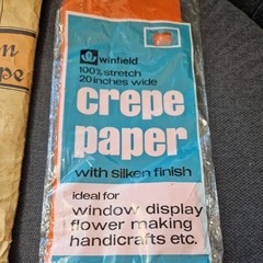 Vintage Winfield & Dennison Crepe Paper in Original Packets Orange & Black
