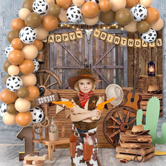 Cowboy Birthday Party Decorations Western Birthday Party Supplies, 65Pcs Cowboy