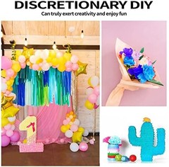 Crepe Paper Streamers 6 Rolls 492ft，Green and Blue Party Decorations Streamers (