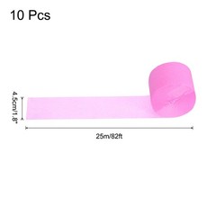 Crepe Paper Streamers 10 Rolls 820ft for Decor, Light Pink(1.8 in x 82 Ft/Roll)