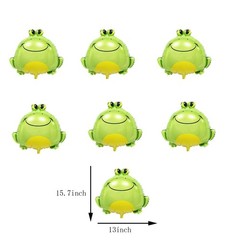 10PCS Set Frog Balloons Green Large Inflatable Cute Frog Foil Mylar Balloons …