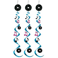 Beistle Rock and Roll Whirls – 50’s/Rock & Roll | Party Supply | Decoration