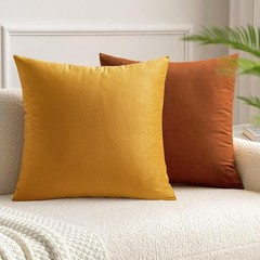 18×18 Inches Yellow Series Pillow Covers for Livingroom and Bedroom, Solid Ve…