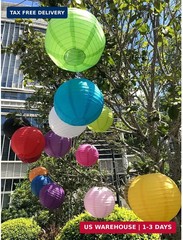 BEISHIDA 10Pcs White Paper Lanterns Decorative Chinese/Japanese Hanging Round Pa