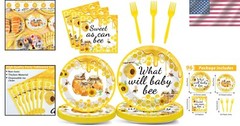 Delightful 96-Pc Bee Party Supplies – Baby Shower & Gender Reveal Essentials