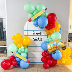 Back to School Party Decorations, 153Pcs Rainbow Balloons Garland Arch Kit with