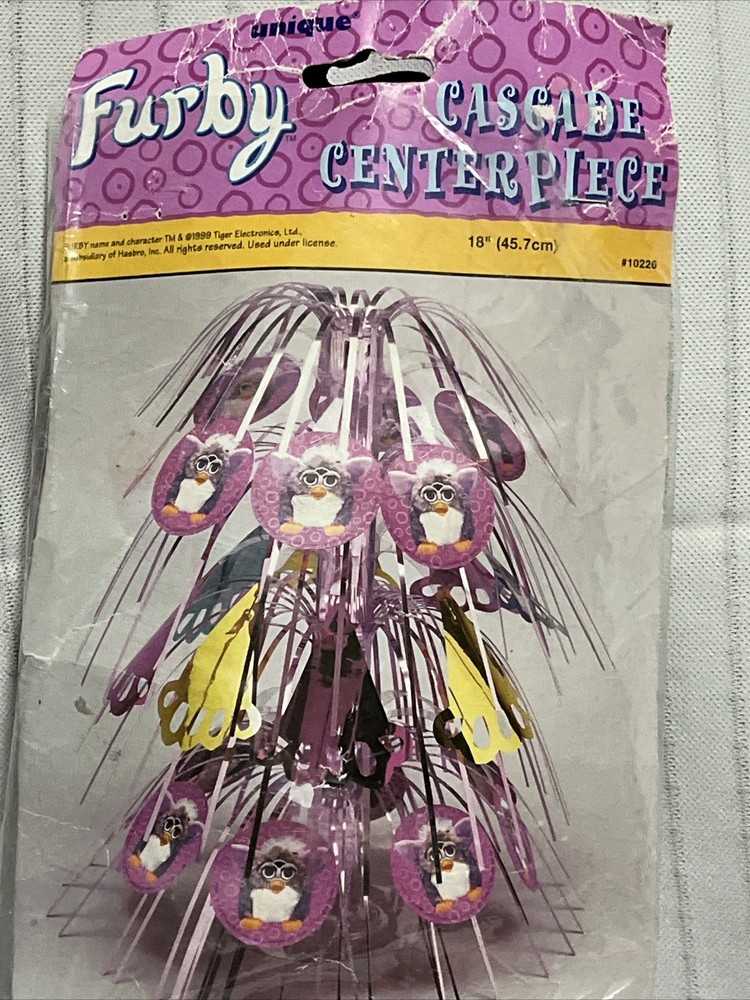 Vtg 1999 FURBY Cascade Centerpiece Party Decoration Unique Industries Sealed