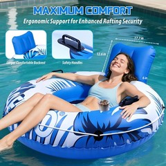 Inflatable River Tube Float 53Pool Float Adult, Tubes for Floating Heavy Duty