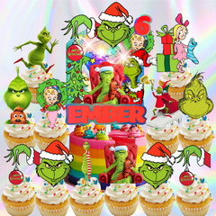 Grinchmas Xmas tableware party supplies decoration balloon centerpiece gift