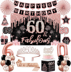 60Th Birthday Decorations for Women,32Pcs 60Th Birthday Party Decorations,Includ