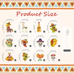 24PCS Mexican Theme Party Decorations, Fiesta Mexican Banner Cinco De Mayo Party