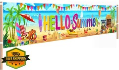 CoquetteBow012 Summer Party Banner SHATAN 120×20 inch