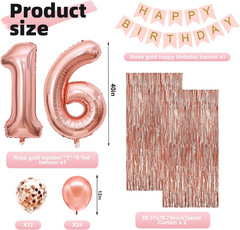 Sweet 16 Party Decorations,16Th Birthday Boxes Decor for Girls Women Sweet Si…