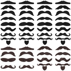 54 Pcs Realistic Stick-On Fake Mustaches – Variety of Styles for Costume Part…