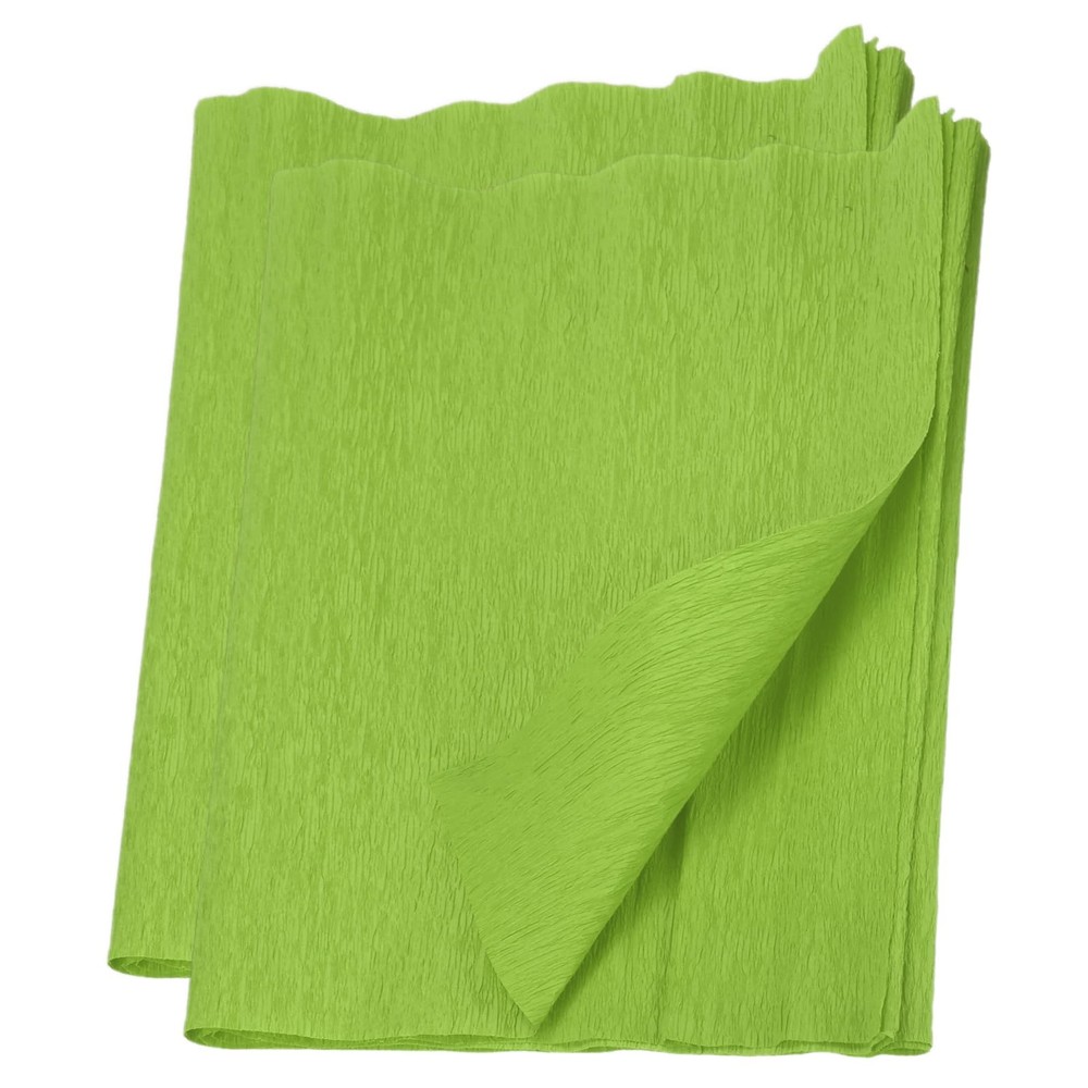 2 Pack Light Green Crepe Paper Rolls 7.5ft Length 20 Inch Wide Party Ornament