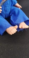 HALLOWEEN GOTHIC SCARY BABY MICHAEL MEYERS LIKE CREEPY HAUNTED HAND PAINTED DOLL