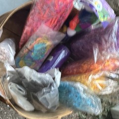 Multicolor Confetti Party Decoration Lot Paper & Fabric Pom Poms All Occasions