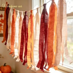 8 Rolls Rust Orange Brown Crepe Paper Streamers Rustic Fall Wedding 82 FT