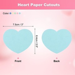Assorted Colors Mini Heart Shaped Paper Cutouts Bulletin Board 2.5 In 100PK