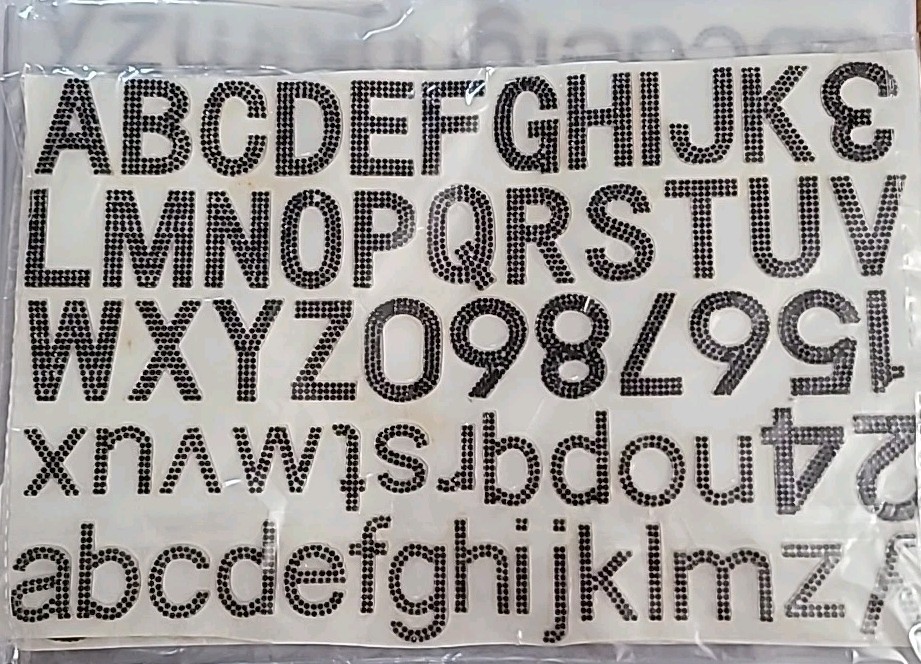 Letters Numbers 124 Pieces Glitter Rhinestone Caft Decorations