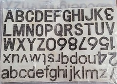 Letters Numbers 124 Pieces Glitter Rhinestone Caft Decorations
