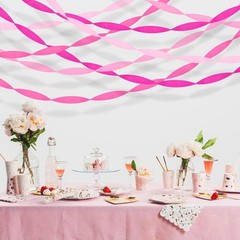 8 Rolls Pink Crepe Paper Streamers For Bachelorette Baby Shower 656 FT