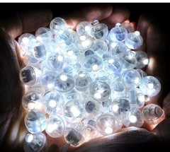 Aogist 200pcs White LED Balloon Light,Tiny Light Mini Round Led 200PCS,