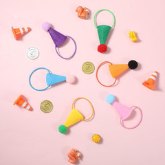 12 Pcs Mini Party Hats for Stuffed Animals Adjustable Cone Hats Birthday Party H