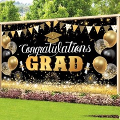 Congrats Grad Banner Congratulations Banner Xtra Large Size 72×44 Inch Grad New