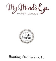 Patriotic July 4th 6′ Party Paper Bunting Banner Red White & Blue My Minds Eye